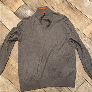 Banana Republic Mens Large 1/4 zip grey sweater